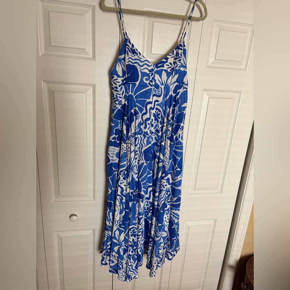 Aqua - Blue & White Midi Dress Blue - Picture 3 of 4